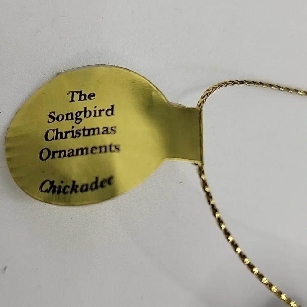 Danbury Mint Christmas Songbird Ornament Chickadee Retired